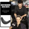 Shampoo Bowl Gel Neck Rest Silicone Hair Wash Gel Neck Pillow Salon Hair Shampoo Bowl Gripper for Hairdressing Hair Washing Sink Basin Tool 18x11x7.5cm (Black)