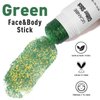 UCANBE Green Body Glitter Stick for Singer Concerts Music Festivals, Face Glitter Makeup for Face Body Hair Eyes & Lips, Chunky Glitter Sparkling Mermaid Sequins for Women 1.2OZ