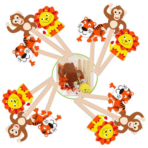 Zoo Pals Foam Craft Kits for Kids Crafts for Kids Ages 4-8 Animal Art Party Favors Jungle Craft Activities for Kids Ages 4-8 Kids Activities Arts and Crafts for Kids Ages 3-5 Kids Craft Kit 36 Pk