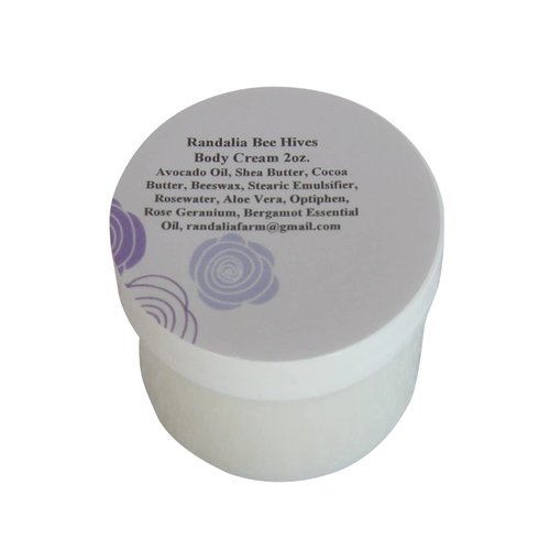 Randalia Bee Hives Avocado Oil, Rosewater, Rose Geranium, Bergamot Body Cream