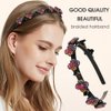 KKSS 4 Pcs Headband With Clips Accesorios Para El Cabello Clip Headbands for Girl head Bands for Women's Hair Braided Headbands for Women