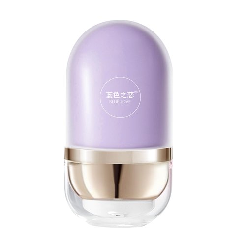 BLUE LOVE 2 in 1 Color Changing Face Primer Liquid Foundation, Oil Control Moisturizing Color Corrector Base Primers Makeup Before Makeup, Face Primer for Makeup (Lavender Purple, 32g)