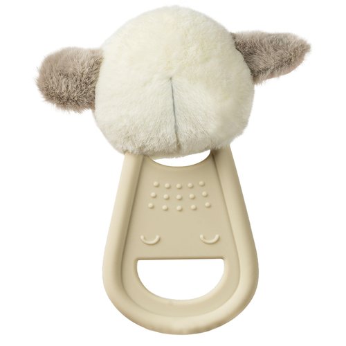 Mary Meyer Teething Toys Simply Silicone Teether with Soft Toy, 6-Inches, Lamb