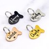 Ultra Joys Cat Tags Personalized Small Cat Dog ID Tag - Cat Collar with Name Tag - Stainless Steel - Pet Tags Both Side Engravable, Fish Tag in Silver