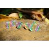 Dice DND Dice Set Glitter Rainbow Dice Fit Dungeons and Dragons D&D RPG Role Playing Game Pathfinder MTG Table Game Transparent Polyhedral Dice Set (Sparkly Rainbow)