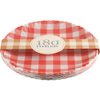 Reusable Red & White Gingham Checkered Picnic / Dinner Plate, 9 Inch Melamine, Set of 4