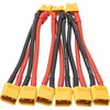3Pcs HIRCQOO XT30 Plug 16AWG Soft Silicone Parallel 7.09" Y Splitter Harness Cable Adapter 1Female to 2 Male for RC Car Truck Boat Quadcopter Airplanes Lipo Battery