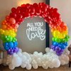 140pcs Rainbow Balloon Arch Kit, Rainbow Balloons of Different Sizes Pack of 18 12 10 5 Inch Party Balloon Kit for Birthday Party or Balloon Arch as Graduation Wedding Baby Shower Party Decorations