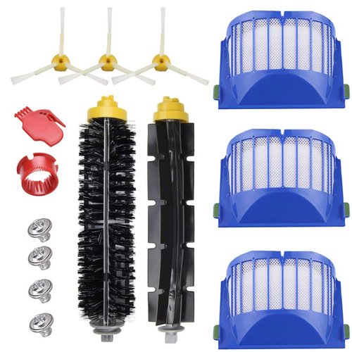 BAODELI Replacement Parts Kit Bristle Brush & Flexible Beater Brush & Aero Vac Filter & Armed-3 Side Brush for iRobot Roomba 600 Series 595 610 614 620 630 650 660 671 680 690 Vacuum