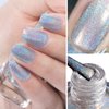 Ownest Holographic Nail Polish, Gorgeous Glossy Holographic Halo Glitter Polish Nail Art Nail Pigment Diamond Laser Nail Polish-LS01