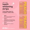 Zimba Teeth Whitening Strips Vegan Whitening Strip Enamel Safe Teeth Whitening Hydrogen Peroxide Teeth Whitener for Coffee, Wine, and Other Stains, 28 Strips (14 Day Treatment), Peach
