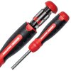 Megapro Ratcheting Screwdriver Set - 13-in-1 Multi Bit Screw Driver w/ ¼” Hex Shaft for Phillips, Star, Flat, Square Bit - Compact Ratchet Screwdriver Set w/Retractable Cartridge - Multi Screwdriver