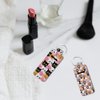 FREEBLOSS 2Pcs Cats Chapstick Holder Keychain 1.5x3.8'' Lip Balm Holder Keychain with Cartoon Cat Pattern Lightweight Lipstick Sleeve Pouch for Women Gift