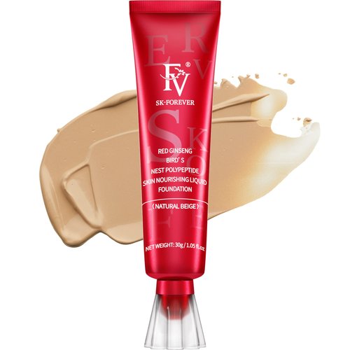 FV Waterproof Foundation, Medium Coverage, Oil-free & Long Lasting, Lightweight, Matte Foundation for Oily/Normal Skin, Transfer Proof Liquid Foundation Makeup, 30g, Natural Beige