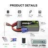 OVONIC 3s Lipo Battery 50C 1300mAh 11.1V Lipo Battery with EC3 Connector for RC Airplane Helicopter Quadcopter FPV Racing Drone