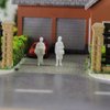 200PCS White Unpainted Architectural Passenger 1:87 HO Scale Model Figures Standing P8705B-200-AMUS