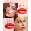 Peel Off Lip Liner Stain Set, 2Pcs Waterproof Lip Tattoo Peel Off Lip Tint Stain, Long Lasting Transfer-Proof Non Stick, Matte Finish High Pigmented Color Peel & Reveal Lipliners Makeup for Women-1+2