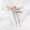 Leadigol 4 PCS Vintage Dragonfly Hair Clips, U Shaped Dragonfly Hair Pins Bridal Wedding Hair Pin Hair Ornament Headdress Hair Jewelry for Women Wedding Party