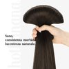 HOTBANANA Human Hair Clip in Hair Extensions, Dark Brown 120g Clip in Hair Extensions Real Human Hair Straight Remy Hair Clip in Hair Extensions 22 Inch 7pcs