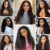 Glueless Wigs Human Hair Pre Plucked 5x5 HD Lace Closure Wigs Human Hair Glueless Wear And Go Deep Wave Lace Front Wigs Human Hair Curly Human Hair Wigs For Black Women (Black, 24 Inch, Curly)