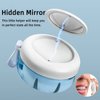 Leak Proof Denture Cup Kit Portable Retainer Case Perfect for Travel, Denture Case Container Cleaning Care for Dentures Aligner Mouth Guard with Denture Brush, Strainer, Removal Tool and Mirror