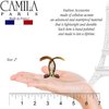 Camila Paris NV06 French Hair Clip for Women, Brown 3 Teeth Ponytail Holder, Girls Hair Claw Clips Jaw Fashion Durable Styling Hair Accessories for Women, Strong Hold No Slip Grip, Made in France