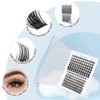 Lash Clusters 168 Pcs Cluster Lashes Eyelash Clusters DIY Cluster Eyelash Extensions Individual Lashes Thin Band & Soft(Tulip & Violet,D-mix)