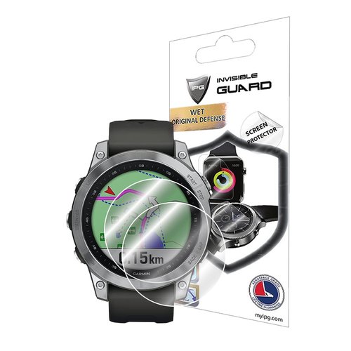 IPG for GARMIN TACTIX 7 - TACTIX 7 PRO Smartwatch Screen Protector (2 Units) Invisible Ultra HD Clear Film Anti Scratch Guard-Smooth/Self-Healing/Bubble -Free for TACTIX 7-PRO