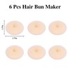 LUERMINJP Hair Bun Maker Hair Doughnut Set For Kids Girls and Women, Ring Style Hair Bun Shaper Ballet Buns Maker 6Pcs Donut Sock Bun, Hair Accessories DIY Hair Styles (Beige/2.75”)