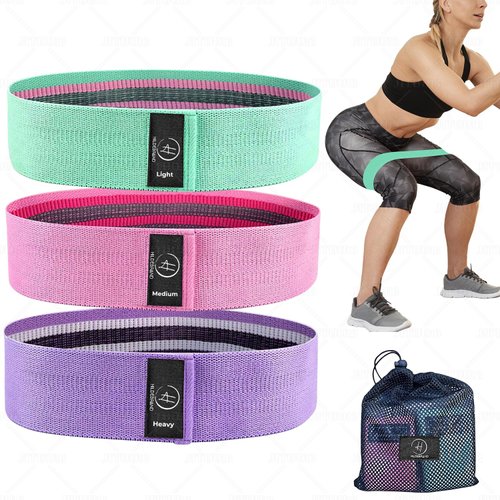 Hildebrand Resistance Bands – 3pcs Resistance Bands for Working Out – Multipurpose Exercise Bands for Abs, Glutes, Hips, Legs – Color Coordinated 3-Level Exercise Bands Resistance Bands Set