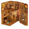 Fsolis Book Nook Kit, DIY Miniature House Room Kit for Adults Wooden Puzzle Bookshelf Decorations Bookshelf Nook Decor Gifts for Women and Craft Lovers(Eternal Bookstore)