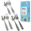 6 Piece Stainless Steel Kids Silverware Set - Child and Toddler Safe Flatware - Kids Utensil Set - Metal Kids Cutlery Set (Includes 3 Small Kids Spoons & Kids 3 Forks)