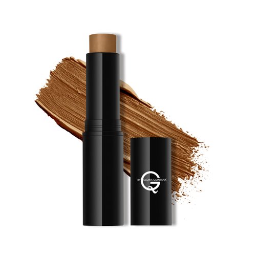 GQ By Gloria Quintana Foundation Stick, Contour Stick, Concealer, & Highlighter Stick | With Vitamin C, E & Aloe Vera | Natural Finish, Face Makeup, Base de Maquillaje en Barra | Rich Bronze