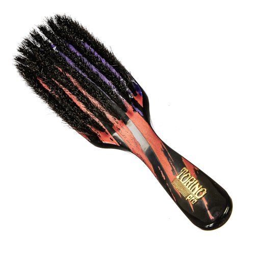 Torino Pro Wave Brush #255-7 Row Extra Soft bristles Shower brush -100% Pure Boar Bristles - Great for laying down your 360 Waves