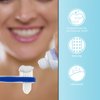 SUPVOX 2PCS false teeth brushes two-side t-shape denture toothbrush (white+blue)