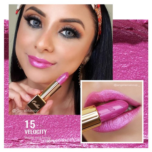 Oulac Pink Lipstick for Women with Metallic 3D Shine Lightweight Hydrating Formula, High Impact Lip Color, Full Coverage Lip Makeup, Christmas Gifts for Women, Velocity(15)