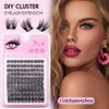 Eyelash Clusters -Wispy Lash Clusters, Individual Lashes, Mixed Lash Clusters, False Eyelash Extensions, DIY Lash Extension for Self Application (FD10-4 C-Curl 0.05D 70D 110PCS 10-14mm Mix)