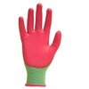 Digz Women's Stretch Knit Garden Gloves with Polyurethane Coating, Green/Pink, Medium