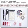 AIRRE Extra Strong Brush-On Nail Glue for Acrylic Nails, Nail Tips & Press-On Nails (8ml) with File for Glue-On Fake Nails, Fix Broken Nail Repair. Acrylic Nail Glue Nail Bond Nail Glue Gel