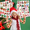 8 Sheets Christmas Temporary Tattoos Stickers Themed Birthday Party Decorations Supplies Favors Decor Winter Xmas Santa for Women Kids Adults Gifts Prizes Rewards