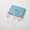 SWEETV Flower Beaded Wedding Hair Pins Rhinestone Bridal Hair Accessories decorative for Brides and Bridesmaid(Pack of 3), Silver