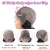 Kinky 4C Edges Hairline HD Lace Front Wig Human Hair With Curly Baby Hair 13x4 Lace Front Wigs Human Hair Pre Plucked Glueless Curly Lace Front Wigs Human Hair For Black Women 150% Density (22 Inch)