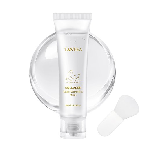 Tantea Collagen Night Wrapping Mask, collagen face mask, Collagen Wrapping Mask for Elasticity & Hydration, Reduces Sagging & Dullness, Tightens Skin, 3.38 Fl.Oz