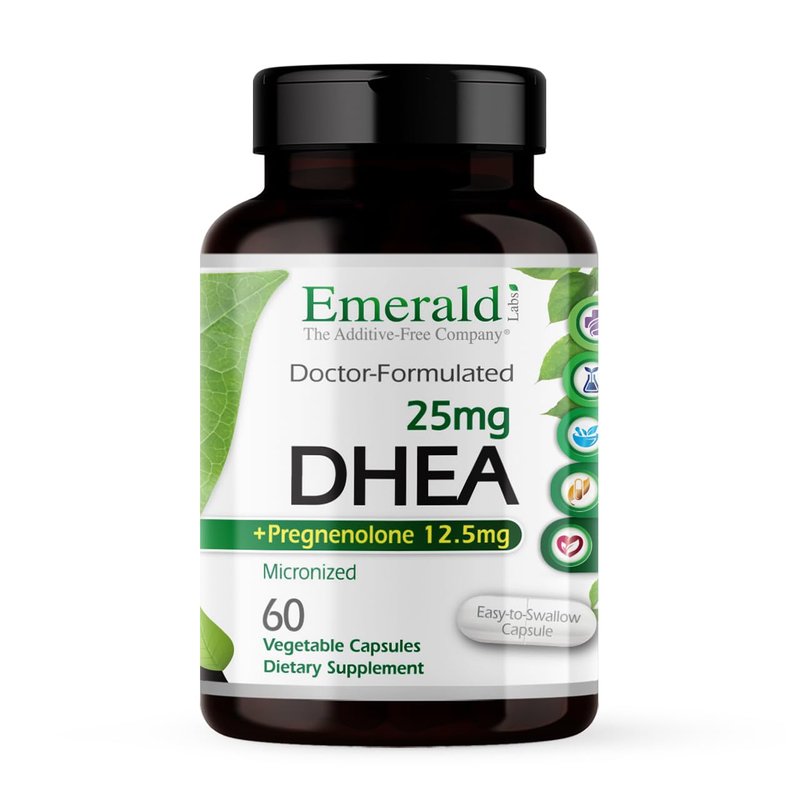 Ultra Botanicals Emerald Labs DHEA 25mg - Adrenal Support Supplement to Help Hormone Balance* - I...