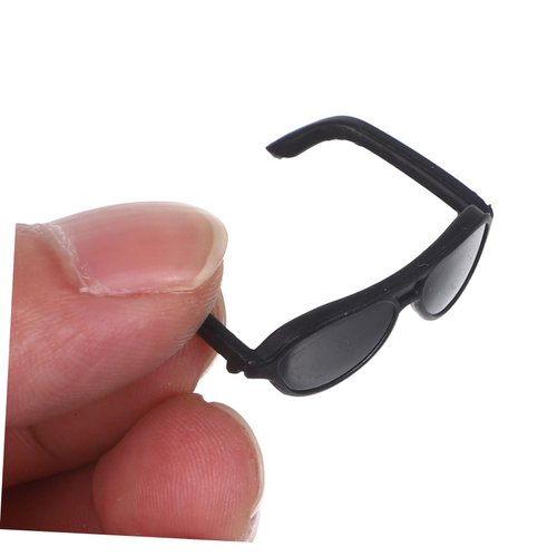 SEWACC 60pcs Doll Sunglasses Mini Sunglasses for Crafts Miniature Black Sunglasses Doll Dress up Eyeglasses Mini Doll Costume Accessories for Dollhouse Decoration