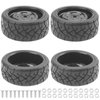ShareGoo RC 1/10 Scale On Road Tires OD2.55 Rubber & Wheel Rims 12mm Hex Compatible with Traxxas 4 Tec 2.0 Tamiya TT01 XV01 Kyosho WR8 Sakura WLtoys HPI 1/10 RC On Road Racing Car