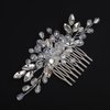 BERYUAN Bridal Rhinestone Crystal Beads Hair Comb Silver Rhinestone Wedding Headpiece Wedding Bridal Hair Side Comb Crystal Rhienstone Wedding Hair Comb for Wedding Women