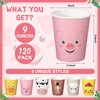 Maxcheck 120 Count Farm Animal Cups Party Paper Cups 9 oz Cute Disposable Drink Cups Pig Sheep Chicken Duck Horse Cow Cups for Farm Birthday Party Supplies Kids Farm Animal Decorations