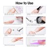 Gellen Solid Gel Nail Glue with 60ml Nail Glue Remover Set 15g Solid Nail Glue Gel for Press On Nails Acrylic Nails Soft Gel Nail Tips Glue Remover UV Lamp Gel Glue for Nails