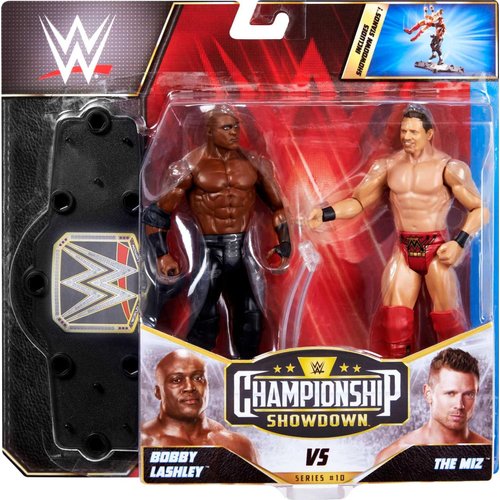 Mattel Bobby Lashley vs The Miz Championship Showdown 2-Pack 6-inch Action Figures Friday Night Smackdown Battle Pack for Ages 6 Years Old & Up